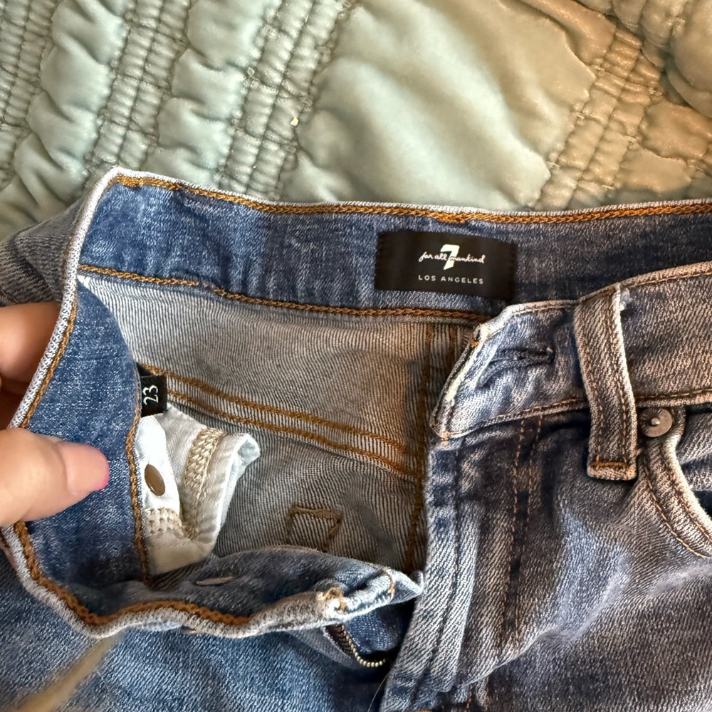 7 For All Mankind Skinny Blue Jeans Premium Denim